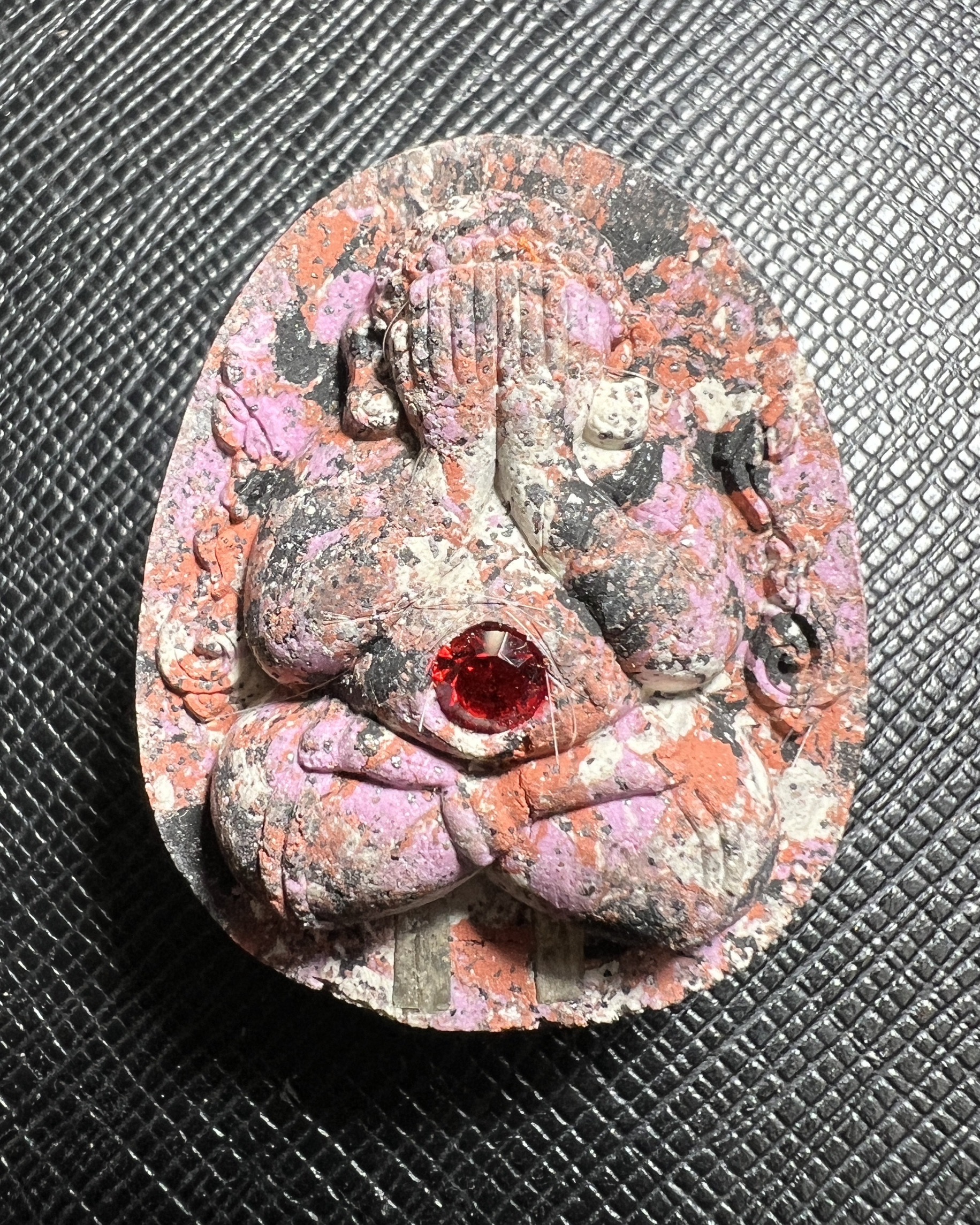 พระปิดตาเงินล้าน (เนื้อก้นครกผสม, ฝังตะกรุด) Millionaire Phra Pidta (Mixed materials, Embedded with Takrud). SKU-03280