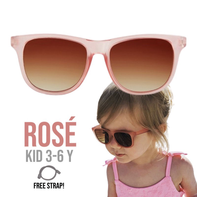 Hipsterkid Rosé Sunglasses Age 3-6 แว่นกันแดดเด็กสีโรเซ่