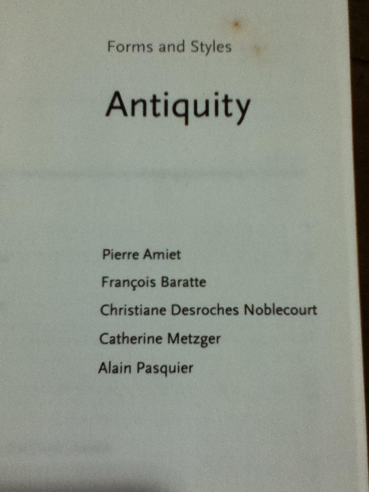 Forms and Styles Antiquity