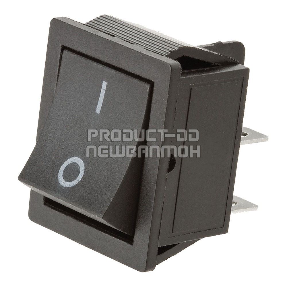 KCD4 สวิตช์กระดก ON-OFF (l-O) 4 ขา สีดำ 16A 250V AC และฝาครอบกันน้ำ