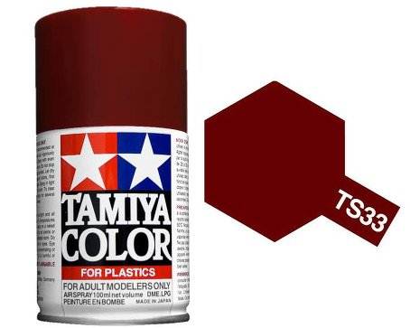 สีพ่นโมเดลรถ สีพ่นโครงรถ สีสเปรย์ทามิย่า Tamiya Spray Color TS-33 Hull Red (100 ml)