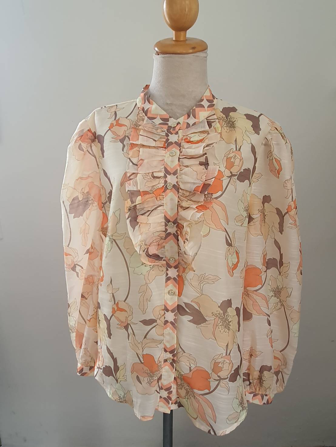FF05475 เสื้อผ้าชีฟอง ลายดอกไม้ แบรนด์ JOYCE