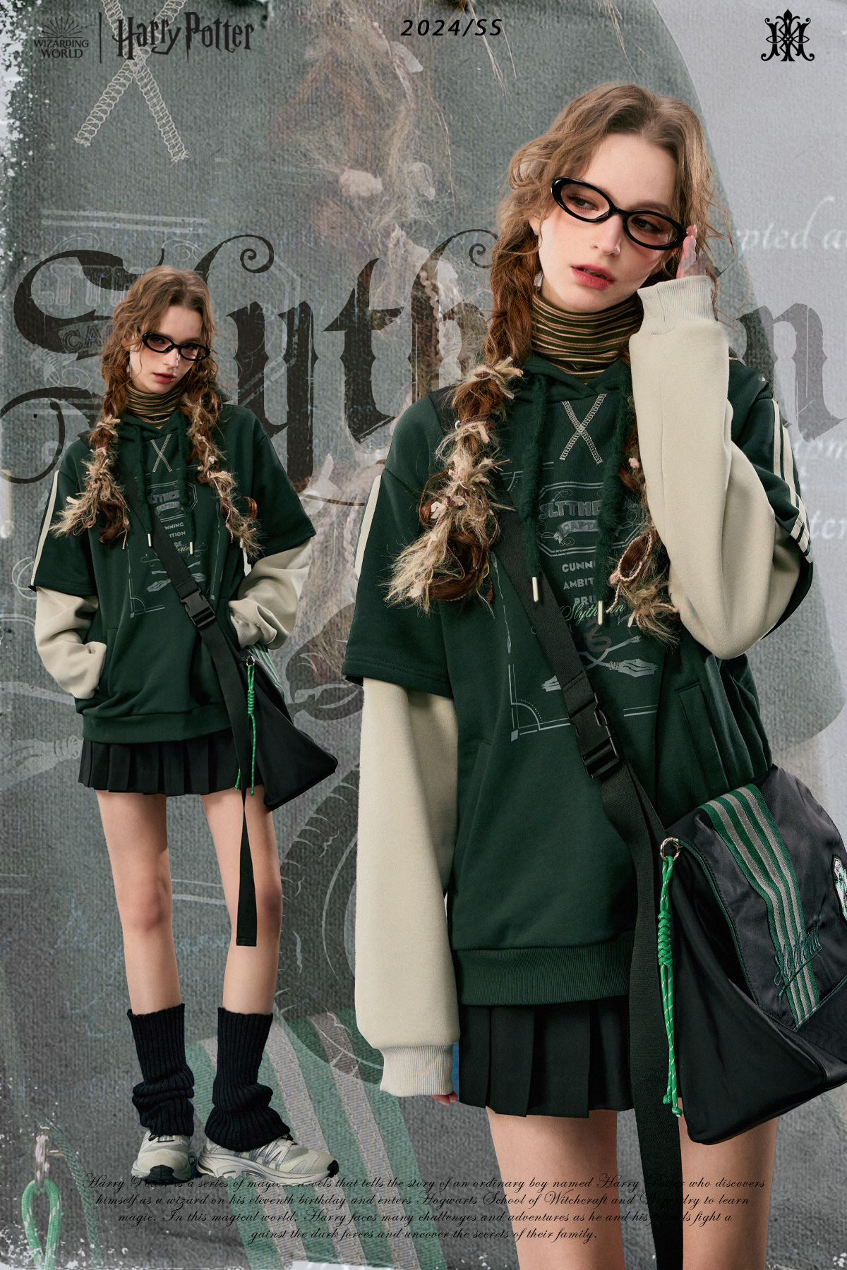 [Pre-Order] Kyouko x Harry Potter แฮร์รี่ พอตเตอร์ เสื้อสเวตเตอร์ แบบเหมือนสองชั้น W/2024