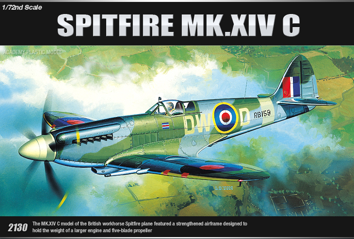 โมเดลเครื่องบินจำลอง Academy ขนาด 1/72 AC12484 SPITFIRE MK.XIVC
