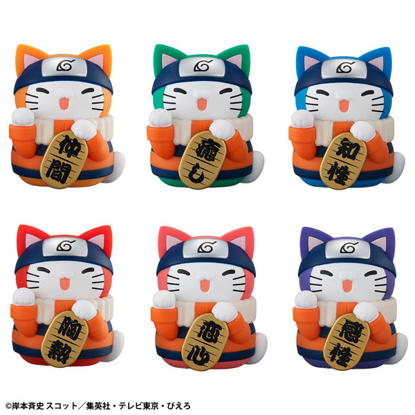 MEGA CAT PROJECT NARUTO Nyaruto! Colorful Maneki Neko FORTUNE 6Pack BOX(Pre-order)