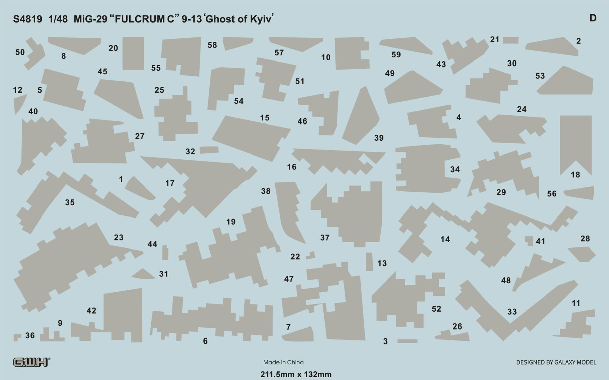 โมเดลเครื่องบิน Great Wall Hobby 1/48 S4819 MiG-29 Fulcrum C 9-13