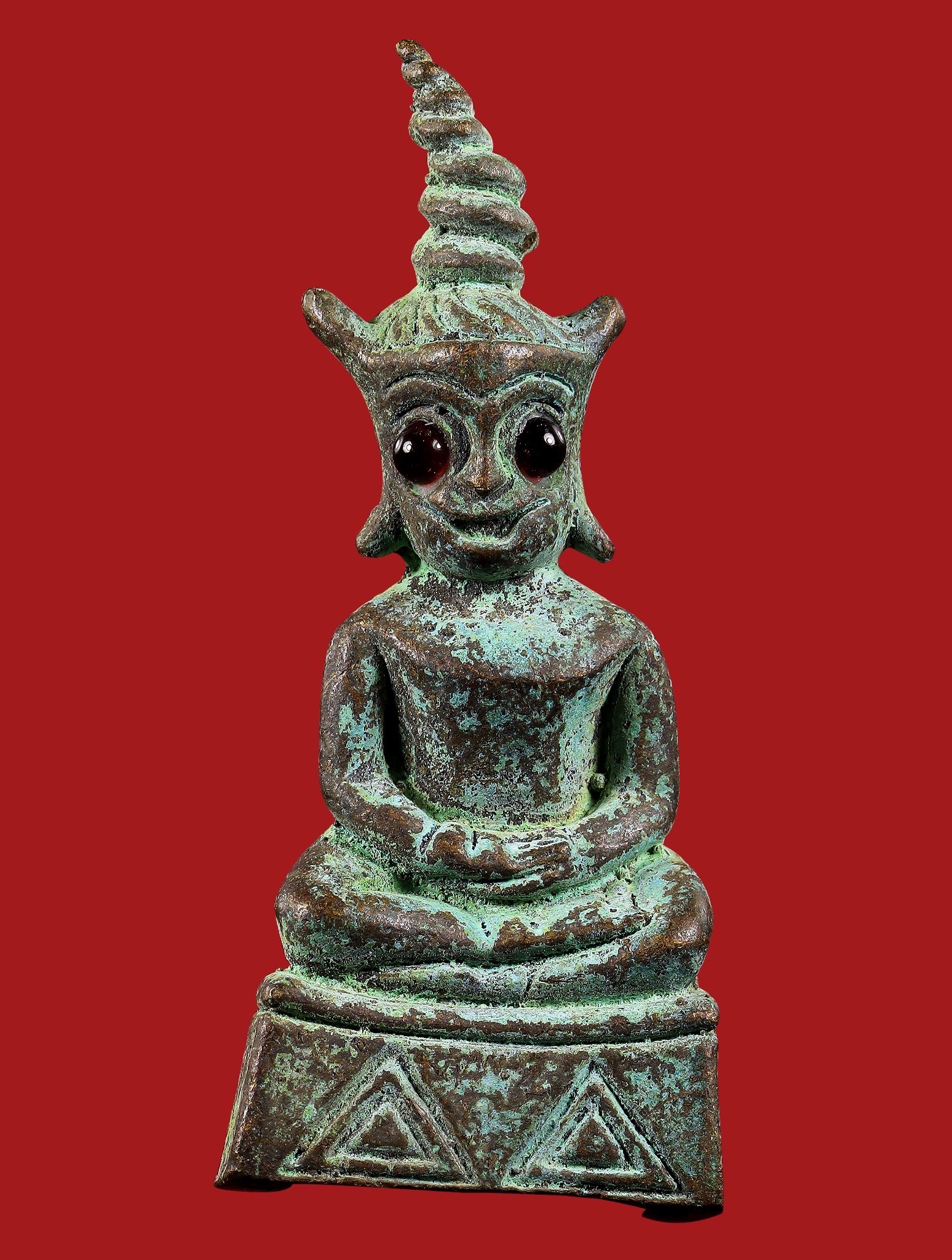 พญางั่งมหามนตราจันทร์เสี้ยว (เนื้อกำไลสำริด) Supreme Mantra Crescent Moon Ngang. (ancient bronze bracelet material) SKU-04044