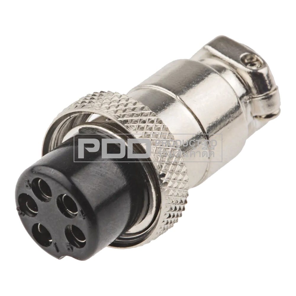 GX16-5 Pin หัวแจ๊ค Jack คอนเนคเตอร์เหล็ก แบบลอย ตัวเมีย 5 ขา 2 มม. สำหรับด้ามหัวแร้ง 907, 936, 937