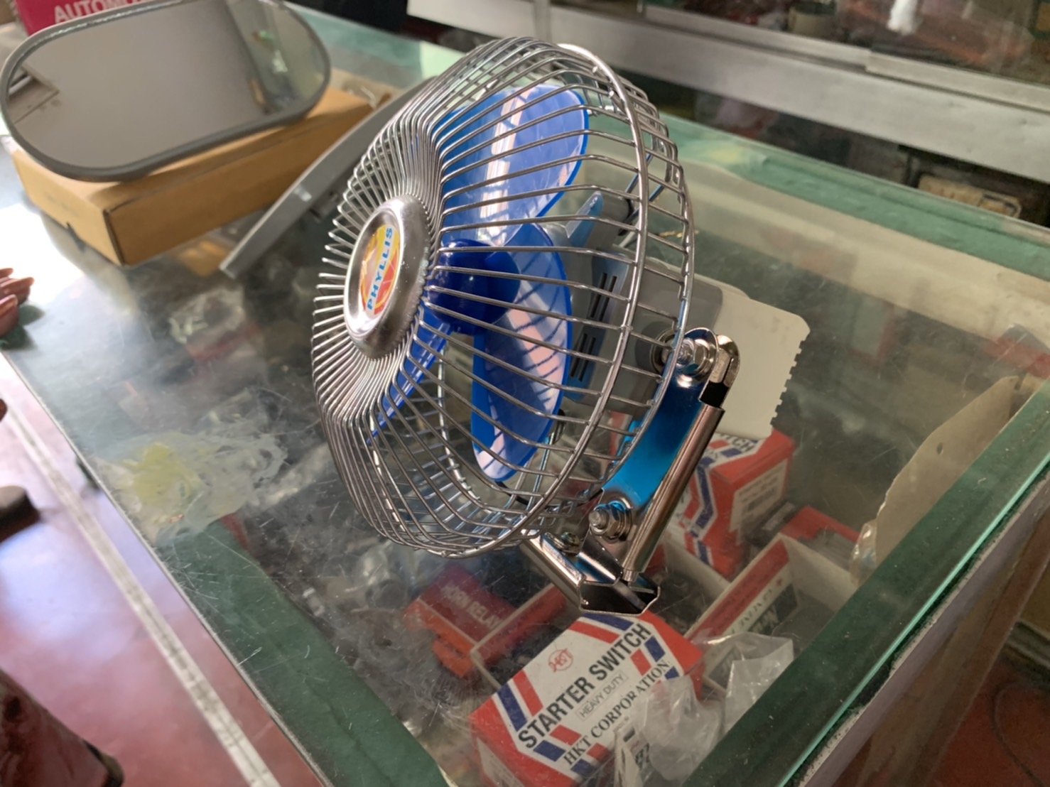 พัดลมส่าย 6 8 10 นิ้ว 12V 24V แกนเหล็ก