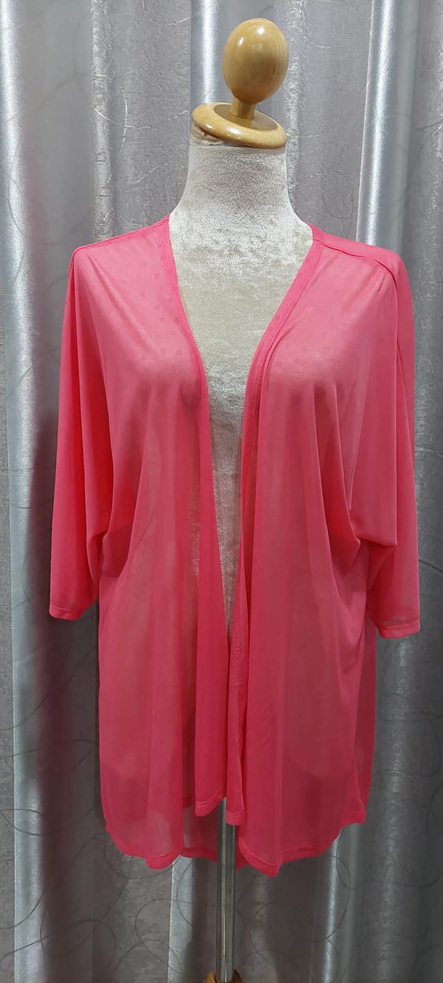 FF01587 เสื้อคลุม ชุดนอน สีชมพู มือสอง LulaRoe อก freeนิ้ว