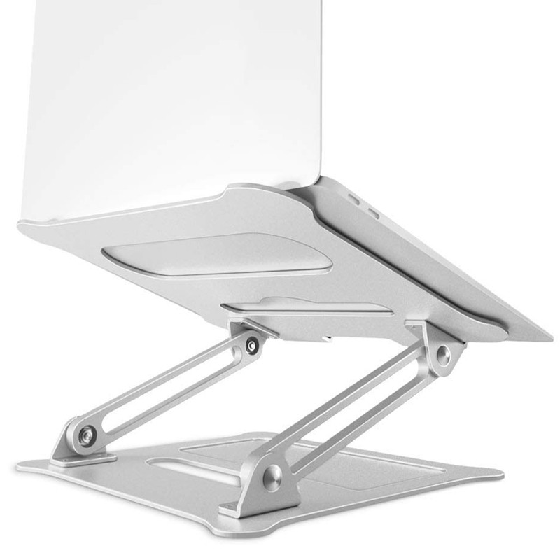 Aluminum Laptop Stand ที่วางโน๊ตบุ๊ค ขาตั้งแลปท็อป อลูมิเนียม ปรับระดับได้ สวยหรูระบายความร้อนได้ดี พกพาสะดวก