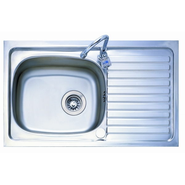 C80 อ่างล้างจาน 1 หลุม 1 ที่พัก (รวมก๊อกTP36)