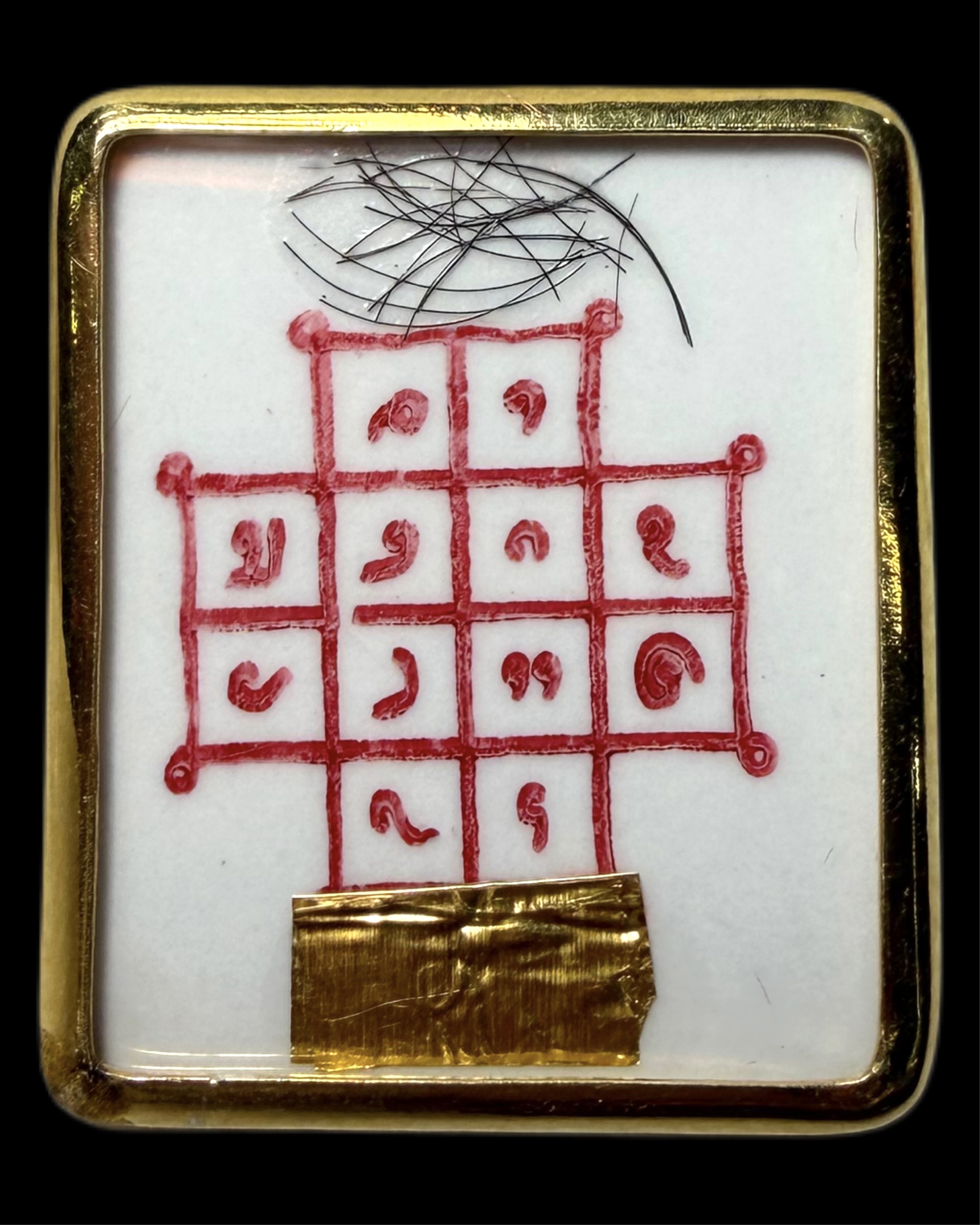 รูปถ่ายหลวงพ่อชำนาญฟิล์มกระจกโบราณ (รุ่น:กองบุญกฐิน2568,หลังเกศา,ตะกรุดทองคำ) Luang Por Chamnan’s Wet-Plate Collodion Portrait. (series:kathina merit fund 2568,with Luang Por Chamnan’s hairs and gold takrud) SKU-04063