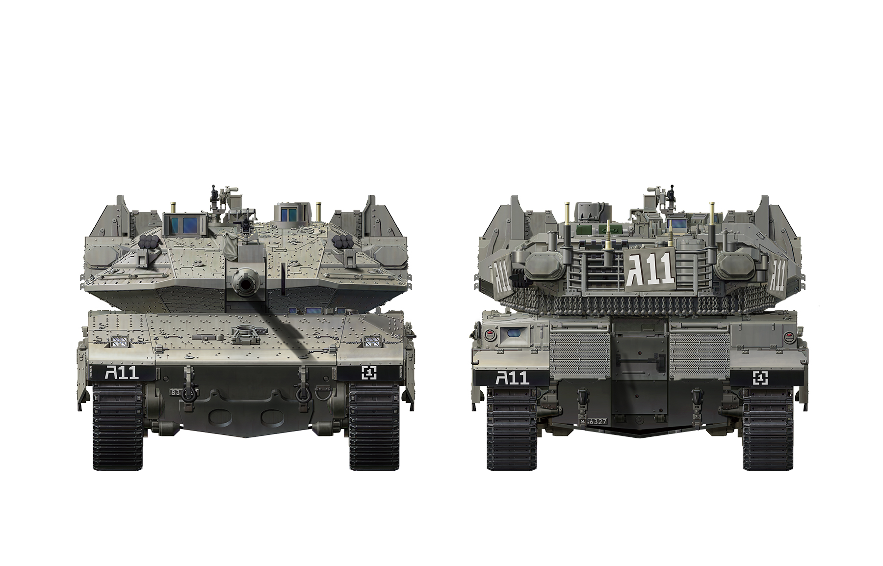 โมเดลรถถัง Meng Model ขนาด 1/35 TS-036 Israel Main Battle Tank Merkava Mk.4m W-Trophy Active Protection System