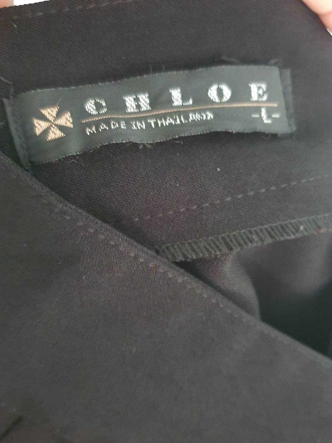 FF06407 กางเกงผ้ามือสอง สีดำ CHLOE SIZE L เอว 28 นิ้ว