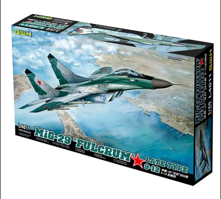 โมเดลเครื่องบิน Great Wall Hobby 1/48 L4811 MIG-29 9-12 Late Type “Fulcrum ”