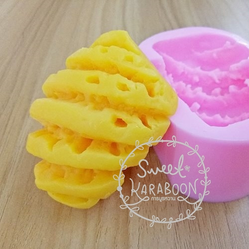 พิมพ์สบู่ซิลิโคน สัปรด PINEAPPLE SHAPE SILICONE MOLD 90 กรัม 1 หลุม