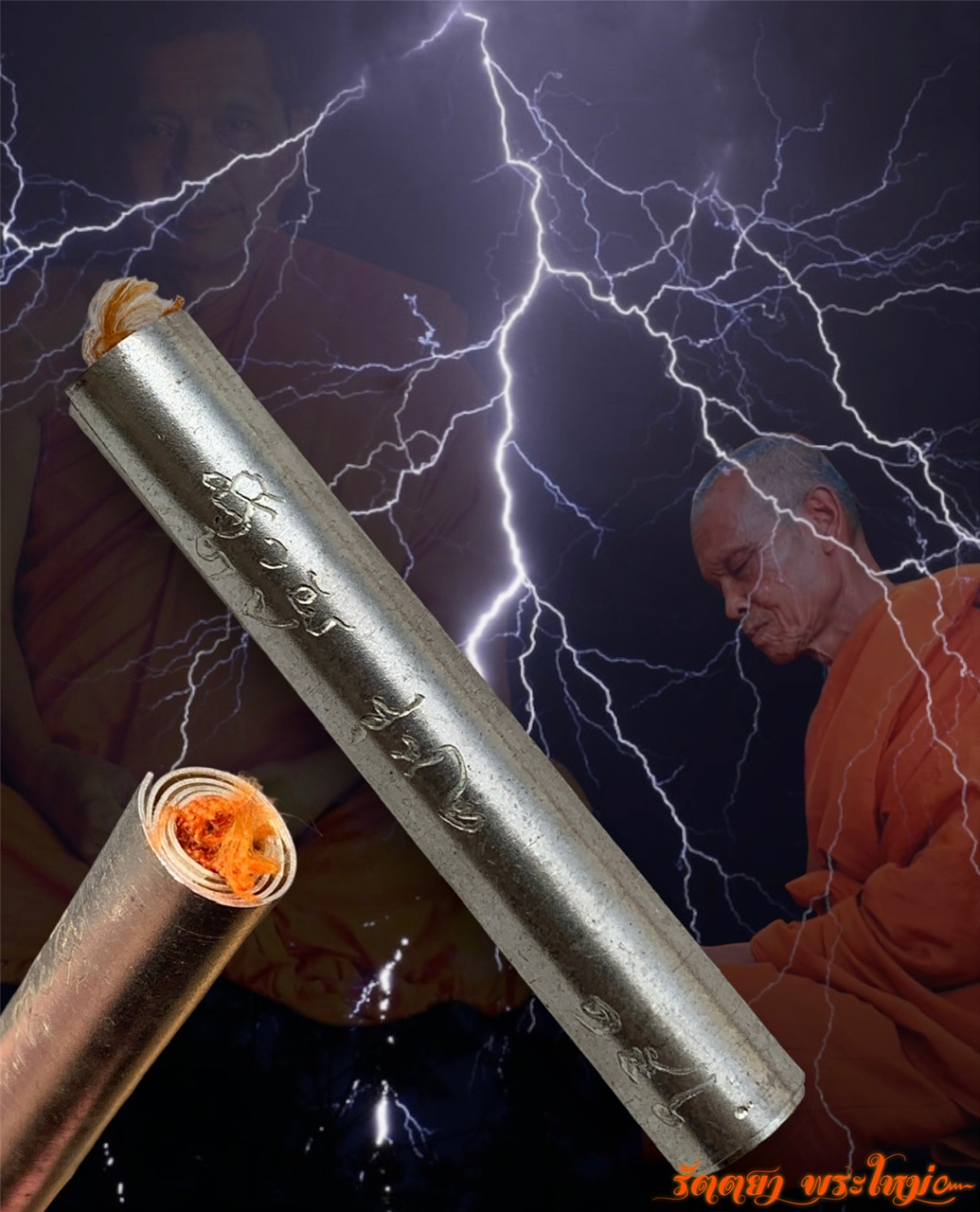 ตะกรุดมหาสะท้อน เนื้อเงิน รุ่น2 ทิ้งทวน หลวงปู่หนุน วัดพุทธโมกพลาราม จ.สกลนคร