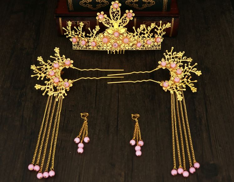 เครื่องประดับผมปิ่นปักผมเด็กผู้หญิงจีนโบราณ (แบบ AB) 古典中式头饰汉服 (AB) Ancient Chinese Girls' Hairpin & Headdress (Type AB)