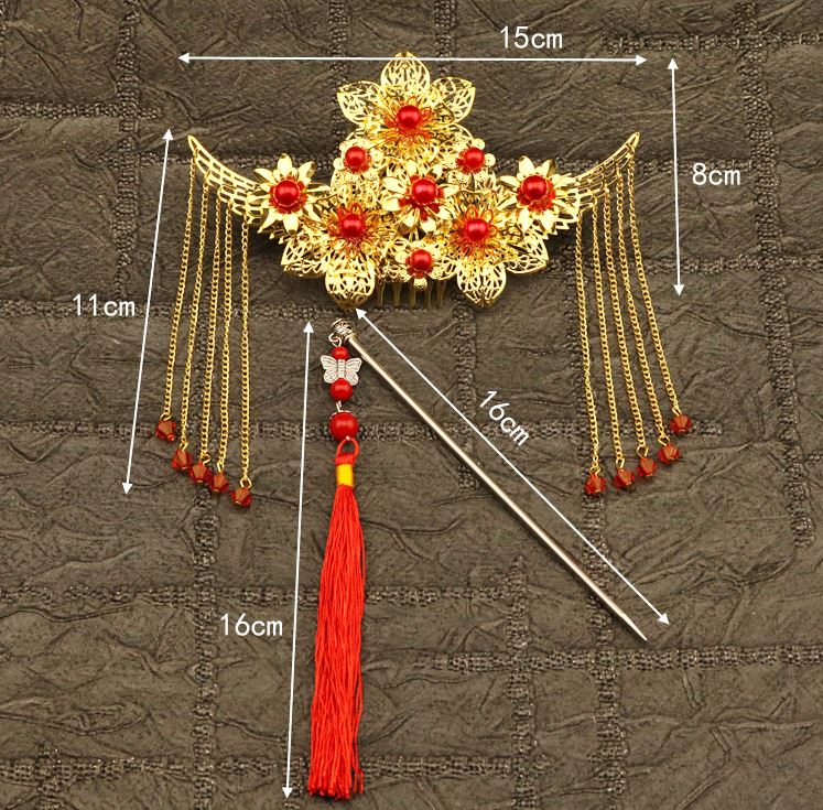 เครื่องประดับผมปิ่นปักผมเด็กผู้หญิงจีนโบราณ (แบบ AA) 古典中式头饰汉服 (AA) Ancient Chinese Girls' Hairpin & Headdress (Type AA)