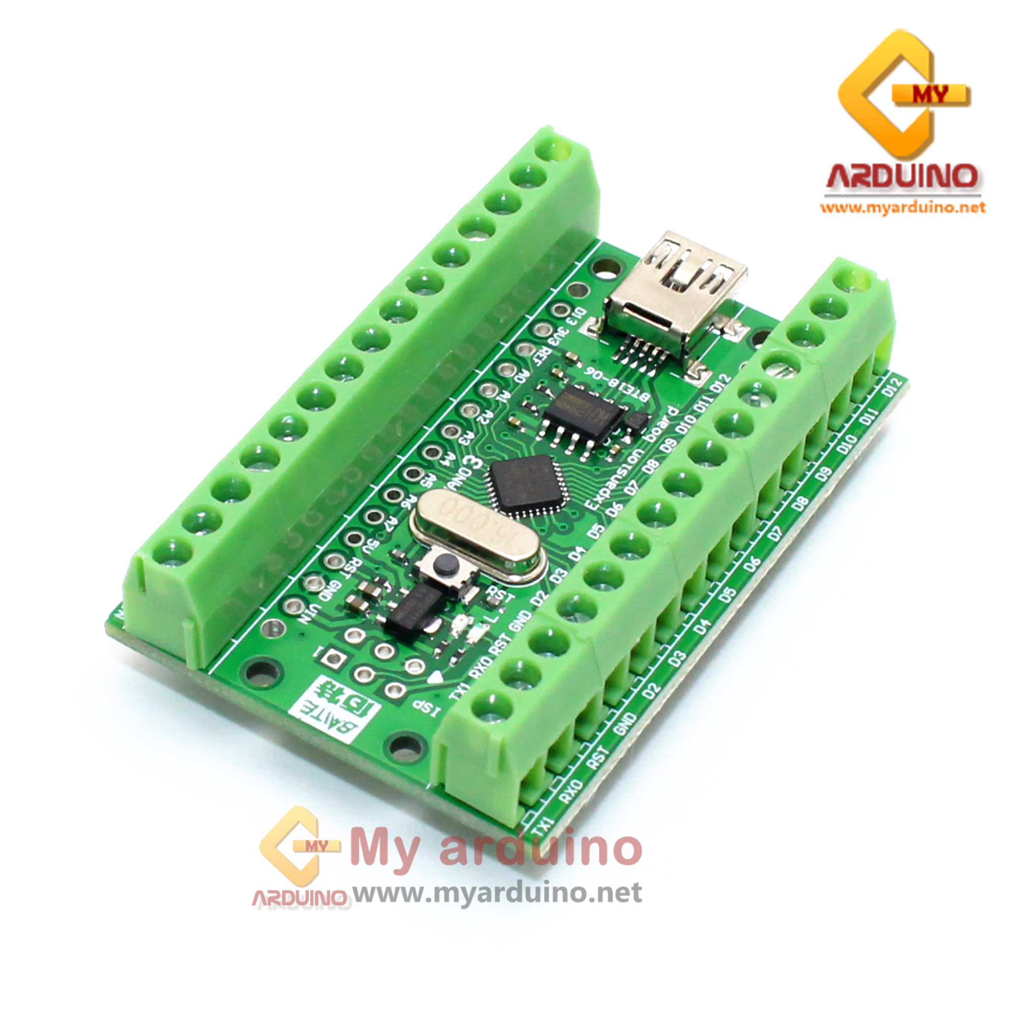 Arduino Nano V3.0 ATmega168 CH340 Mini USB แบบ Screw connector - ขาย ...