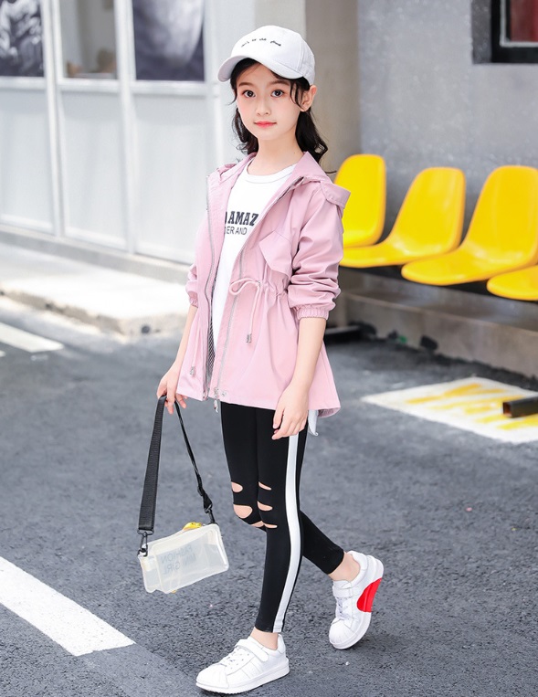เสื้อแจ็คเก๊ตเด็กโตแบบลำลอง สีชมพู