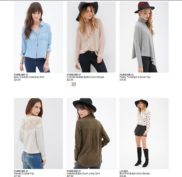 FF000576 -เสื้อมือสอง สีส้ม แบรนด์ XXI forever 21 อก 33 นิ้ว