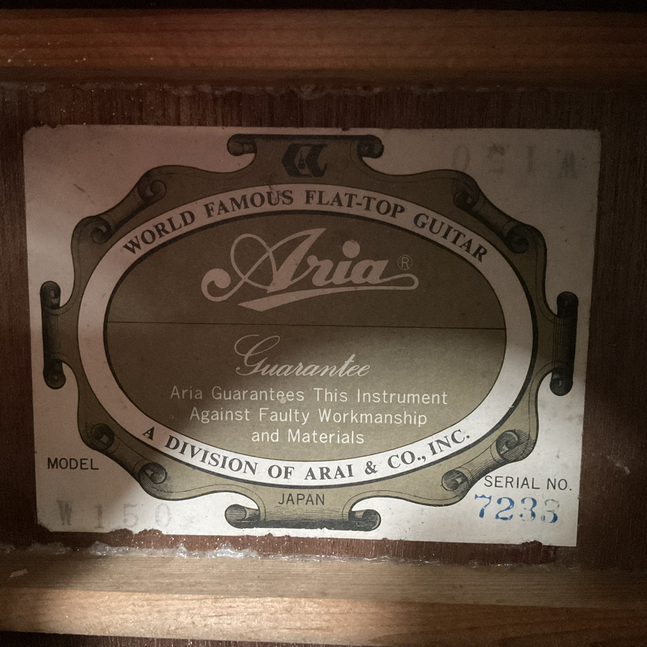 กีต้าร์โปร่ง Aria : W150