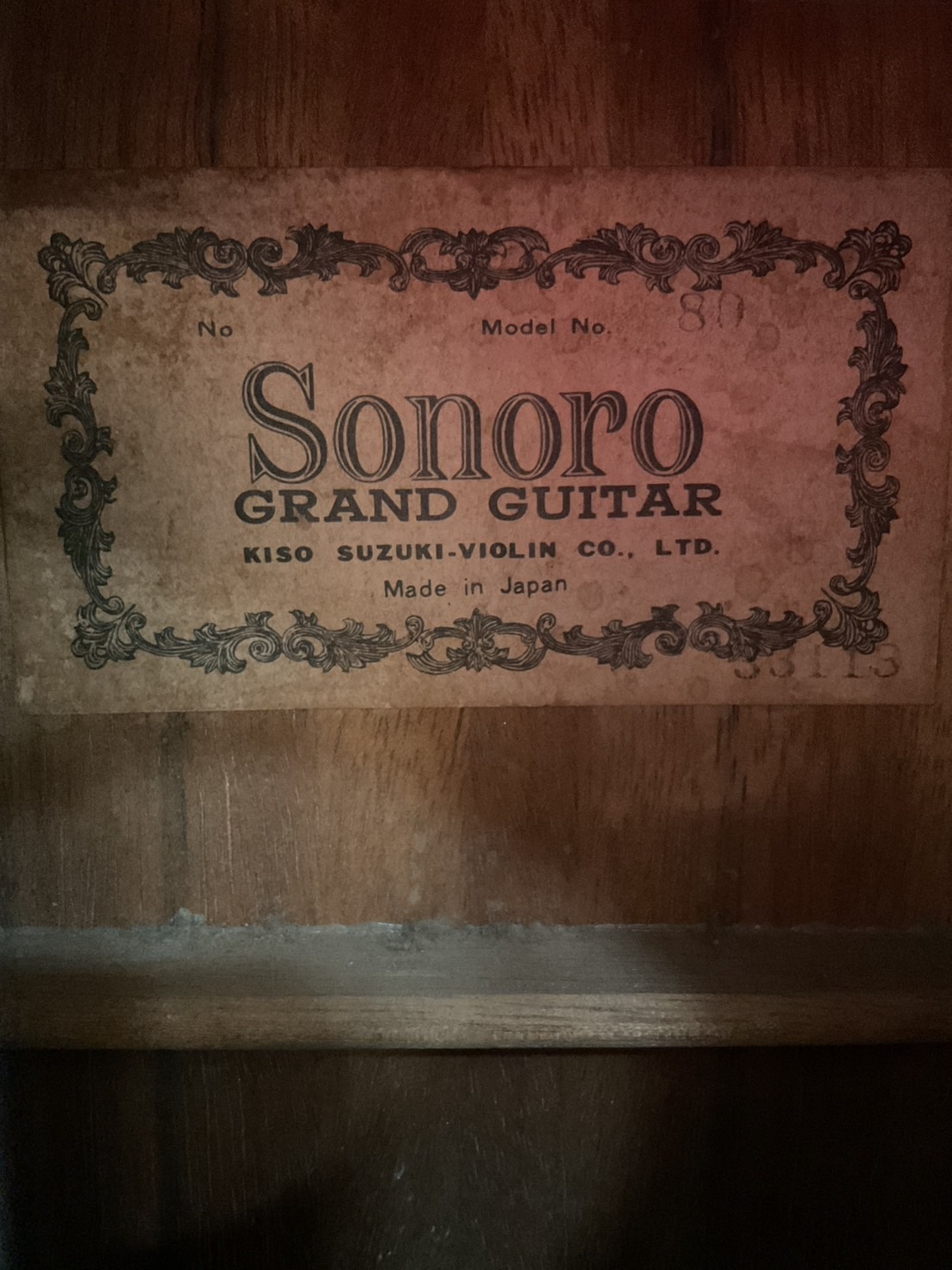 กีต้าร์คลาสสิค Sonoro : No.80