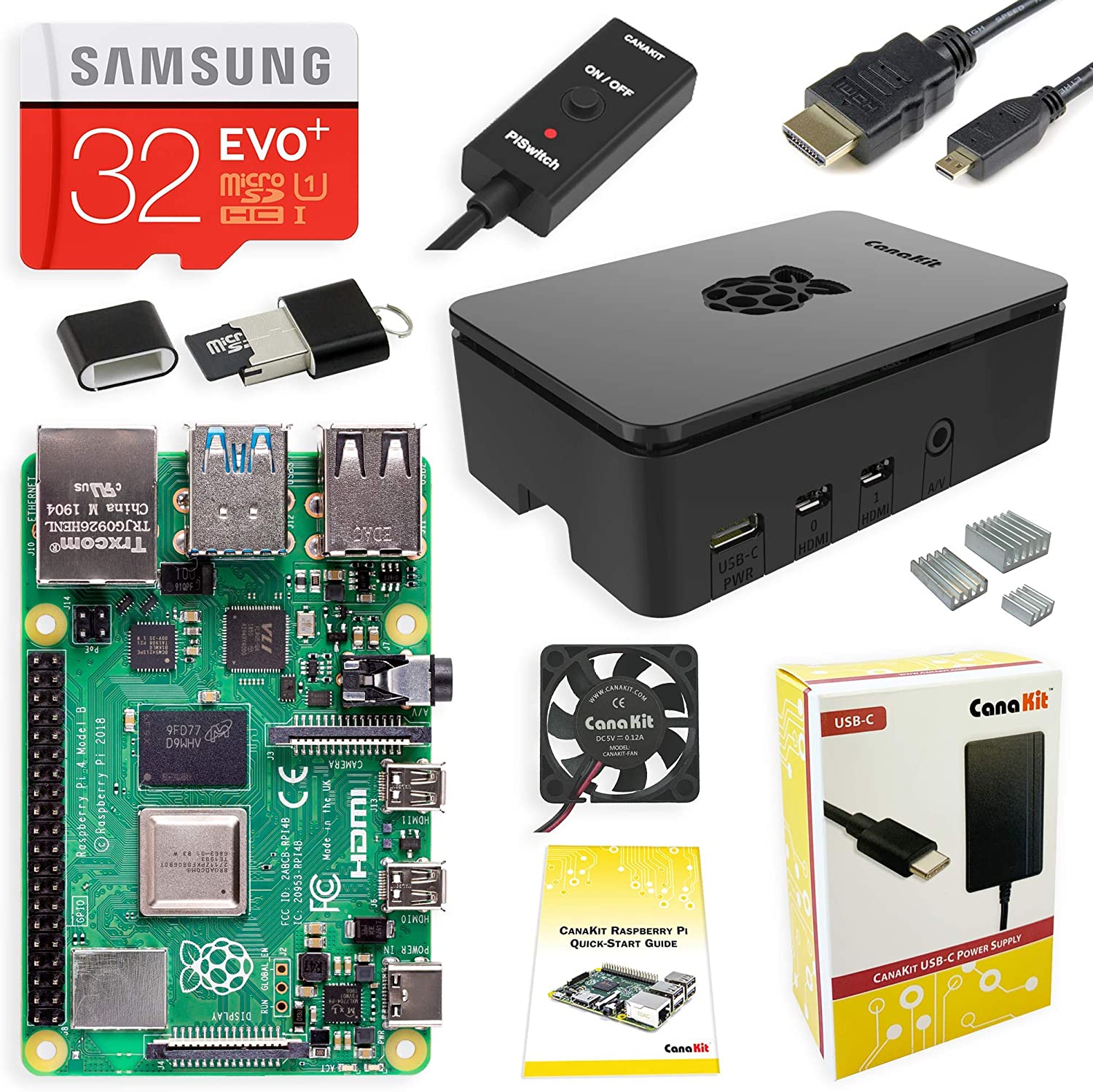 CANAKIT RASPBERRY Pi 4 4GB STARTER KIT - 4GB RAM