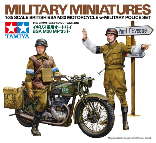 โมเดลฟิกเกอร์ Tamiya ขนาด 1/35 TA35316 British BSA M20 Motorcycle with Military Police Set