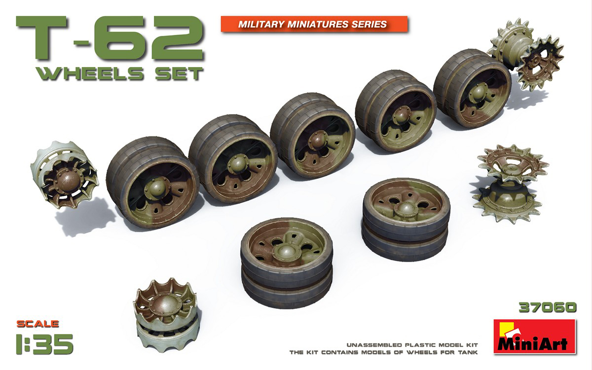 โมเดลฟิกเกอร์ MiniArt ขนาด 1/35 MI37060 T-62 Wheels Set
