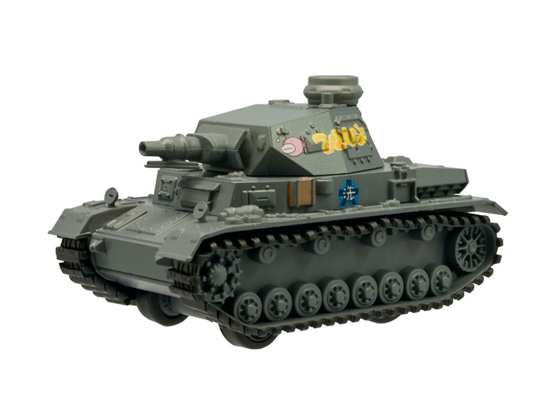 โมเดลรถถังจำลอง ยี่ห้อเอฟทอย ชุด Girls und Panzer Pullback Tank Vol.2 #1.IV Panzer D-type (Anzio battle during practice) Oarai girls school Angler team