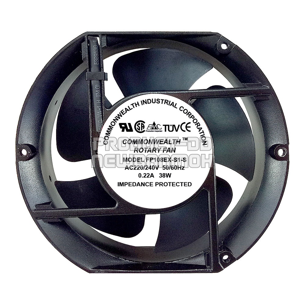 พัดลมระบายความร้อนแบบหัวตัด AC 220V 17250HSL บุช Sleeve Bearing ขนาด 6 นิ้ว (17x15x5 ซม.)