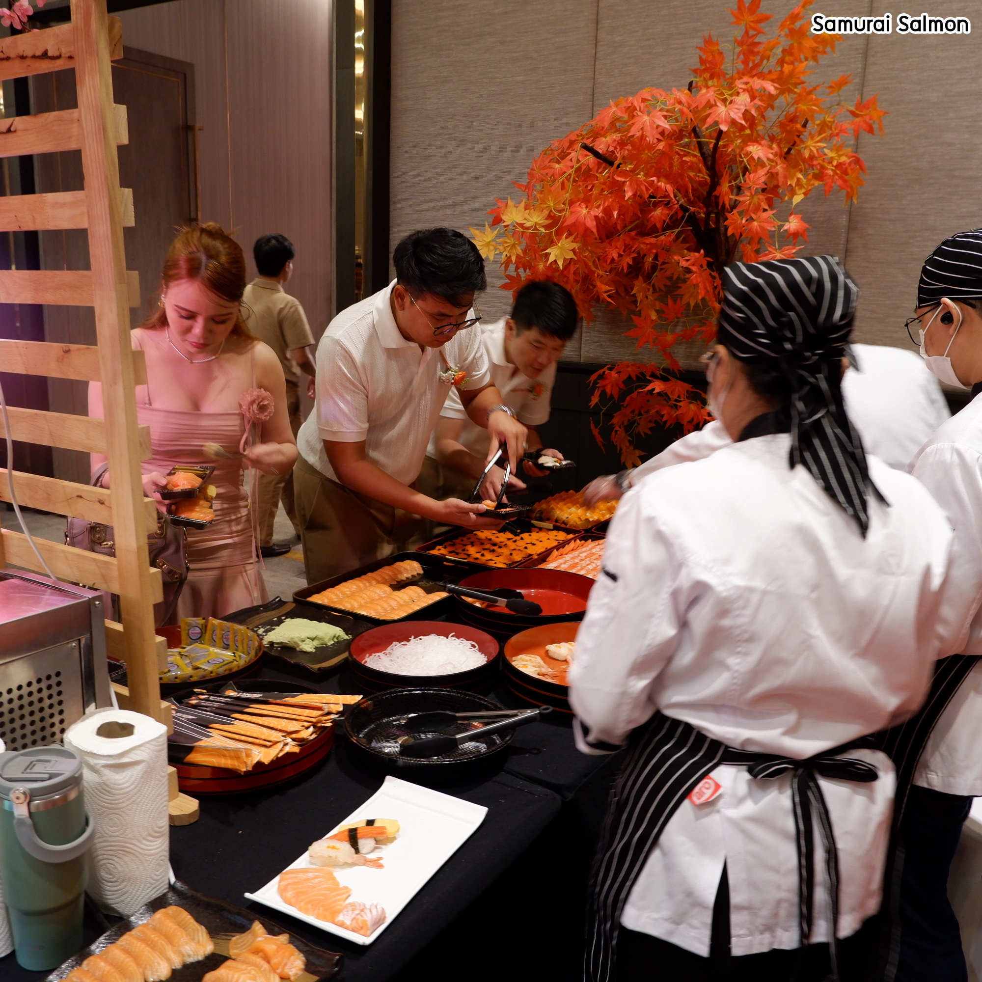 รับจัดเลี้ยงอาหารญี่ปุ่น งานแต่งงาน ที่ THE HALLS wedding