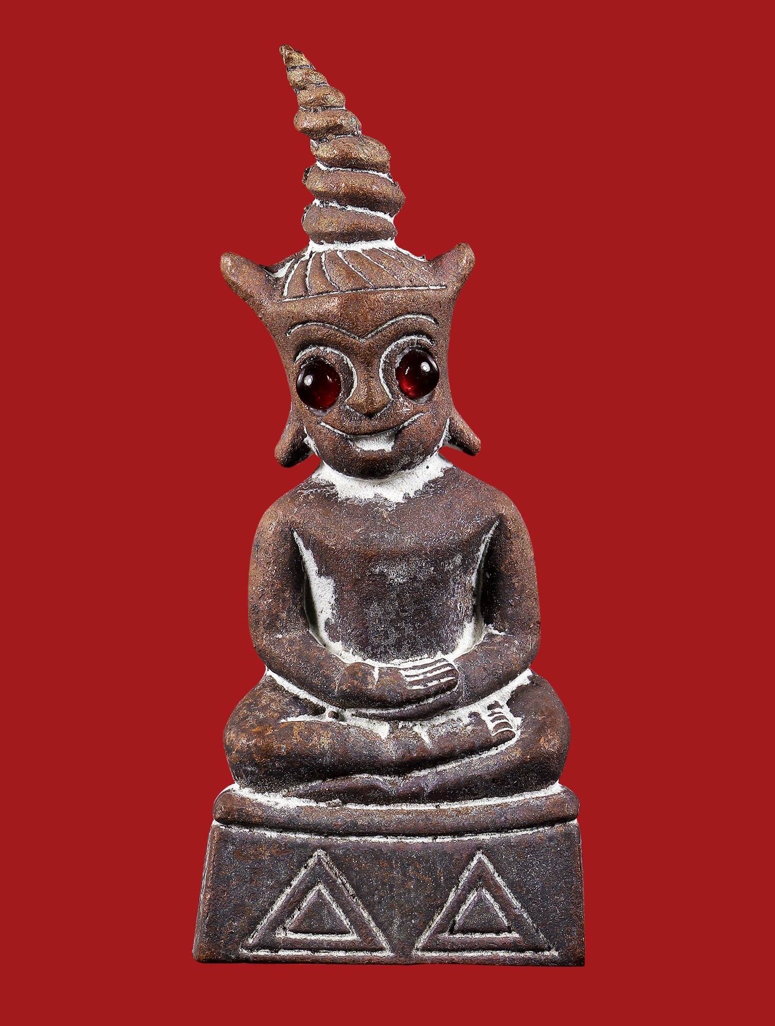 พญางั่งมหามนตราจันทร์เสี้ยว (เนื้อนวะโลหะ) Supreme Mantra Crescent Moon Ngang. (red bronze material) SKU-04042