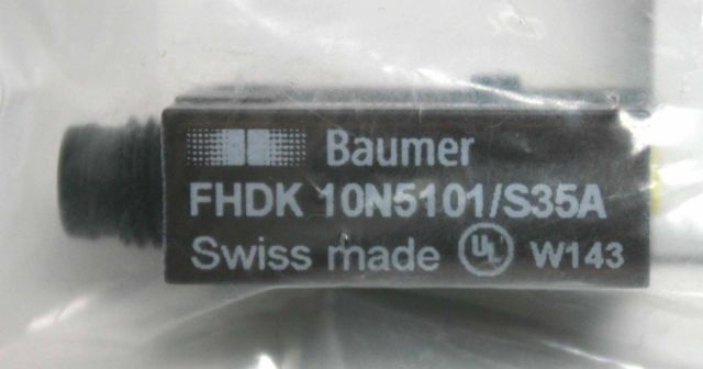 Baumer : FHDK 10n5101/s35a : Photo Electric Sensor 10-30vdc SN 20-120mm 100ma