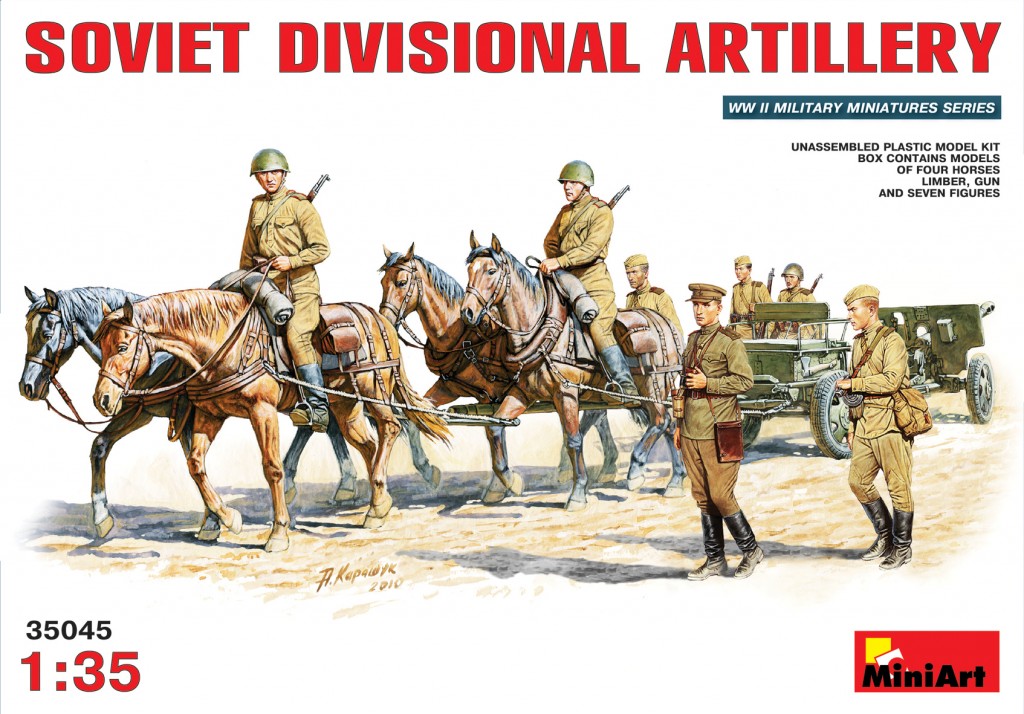 โมเดลฟิกเกอร์ทหาร MiniArt ขนาด 1/35 MI35045 Soviet Divisional Artillery
