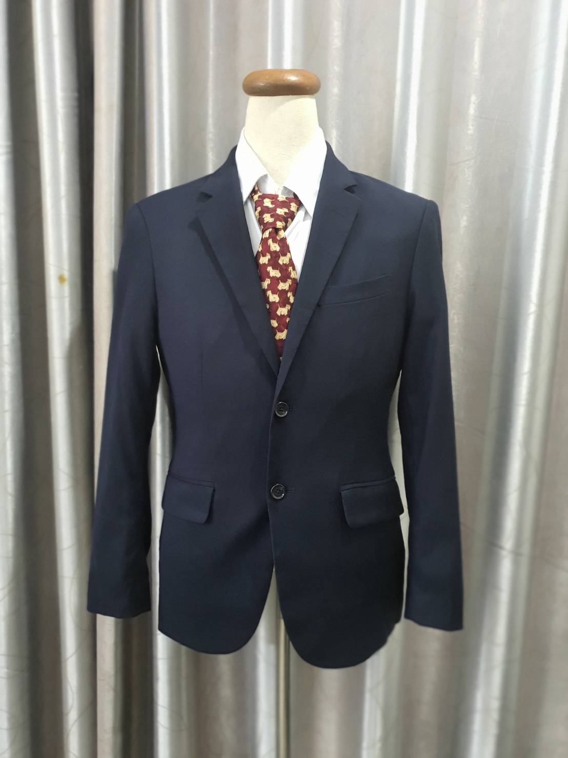 Suit0098 เสื้อสูท สีกรมท่า แบรนด์เนม GU แบรนด์ลูก Uniqlo อก 36 นิ้ว
