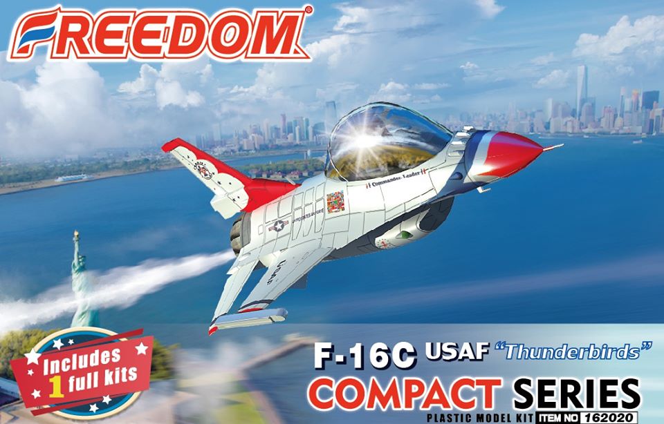 (Preorder) Freedom Model Kit Eggs Plane FDM162020 USAF F-16C "Thunderbirds" (Compact Series) โมเดลเครื่องบินไข่