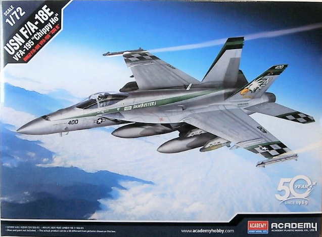 โมเดลเครื่องบิน Academy ขนาด 1/72 AC12565 USN F / A-18E VFA-195 "Chippy Ho"