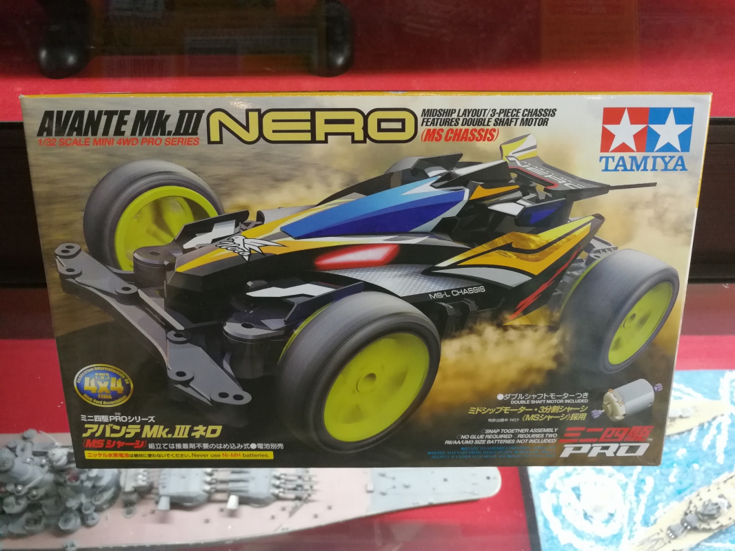 รถมินิ 4WD ทามิย่า ขนาด 1/32 Tamiya Mini 4WD TA18627 Pro Avante Mk.III Nero (MS Chassis)