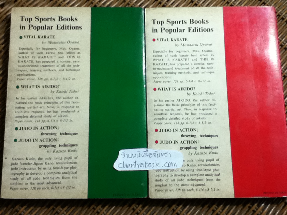 Judo in Action grappling techniques and throwing techniques รวม 2 เล่ม/ Kazuzo Kudo