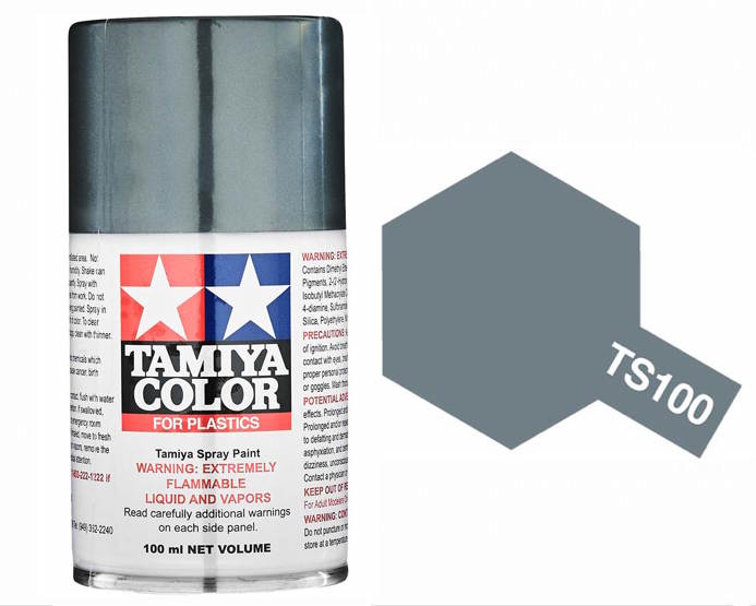 สีพ่นโมเดลรถ สีพ่นโครงรถ สีสเปรย์ทามิย่า Tamiya Spray Color TS-100 Bright Gun Metal (100 ml)