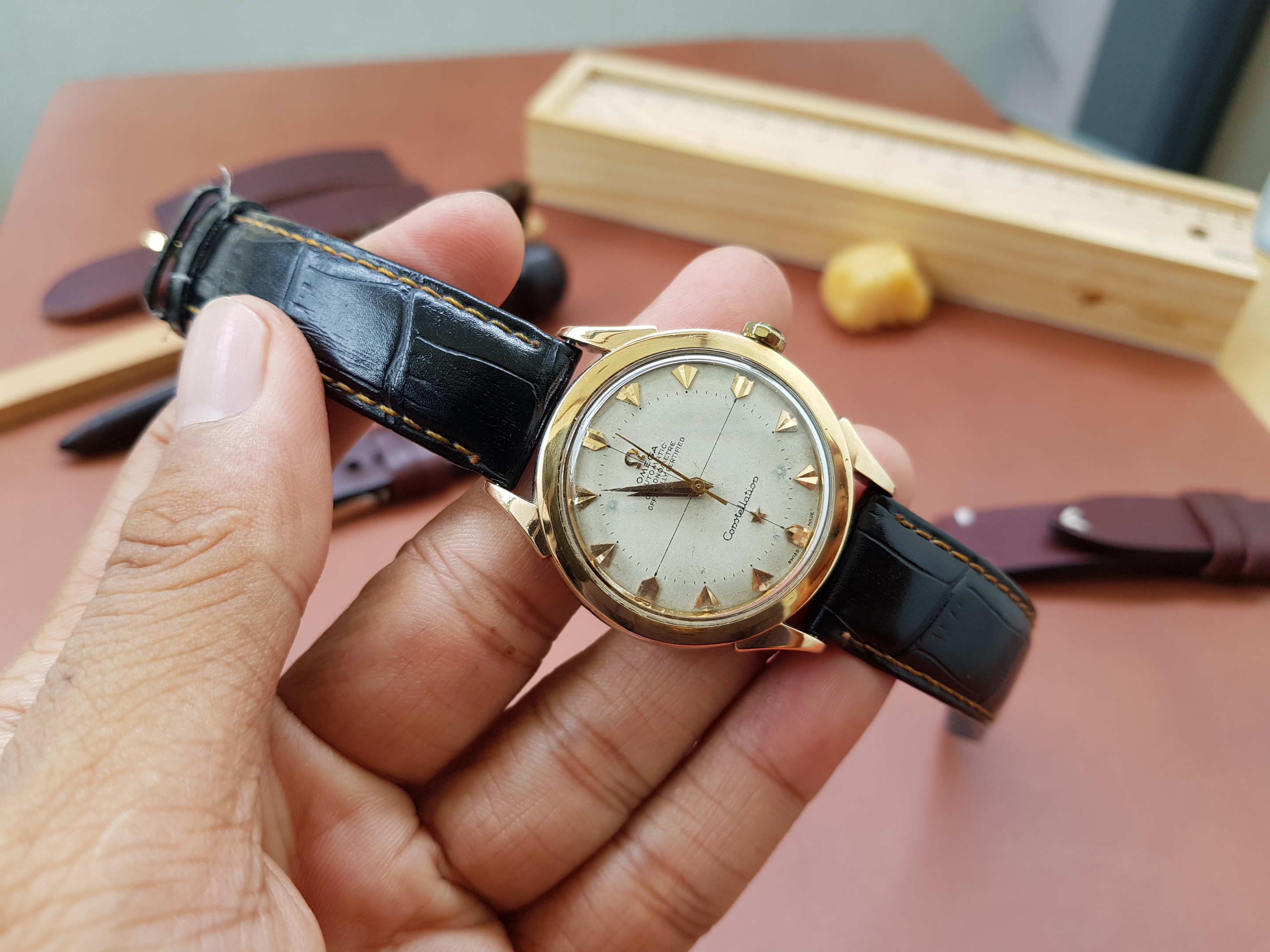 Omega Constelation Chronometer Cal.354 Bumper โอเมก้า หอดูดาวหลักว่าว ทองหุ้ม