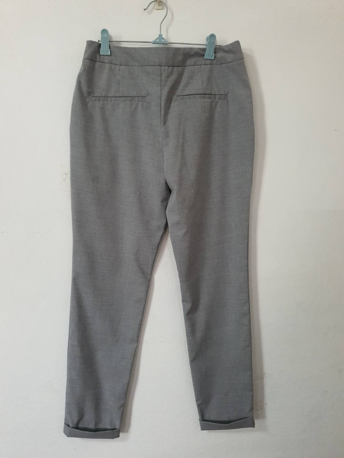 FF06536 กางเกงผ้ามือสอง สีเทา zara เอว 28 นิ้ว