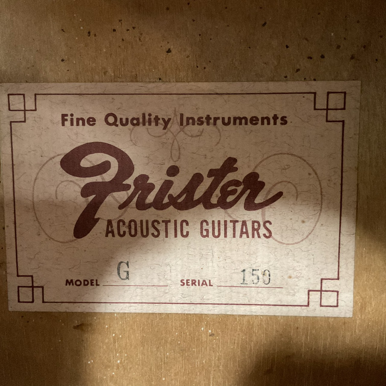 กีต้าร์คลาสสิค Frister : G