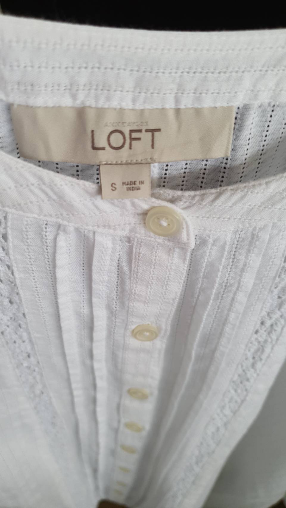 FF02620 เสือแฟชั่น สีขาว มือสอง แบรนด์ ANN TAYLOR LOFT อก FREE-38 นิ้ว