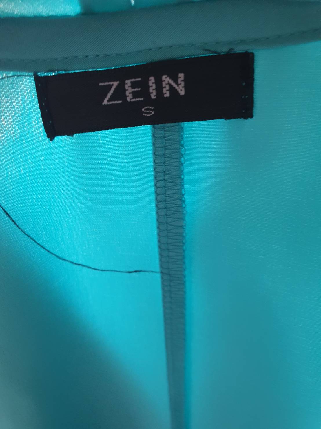 FF06575 เสื้อคลุม สีฟ้า มือสอง ZEIN อก 34 นิ้ว