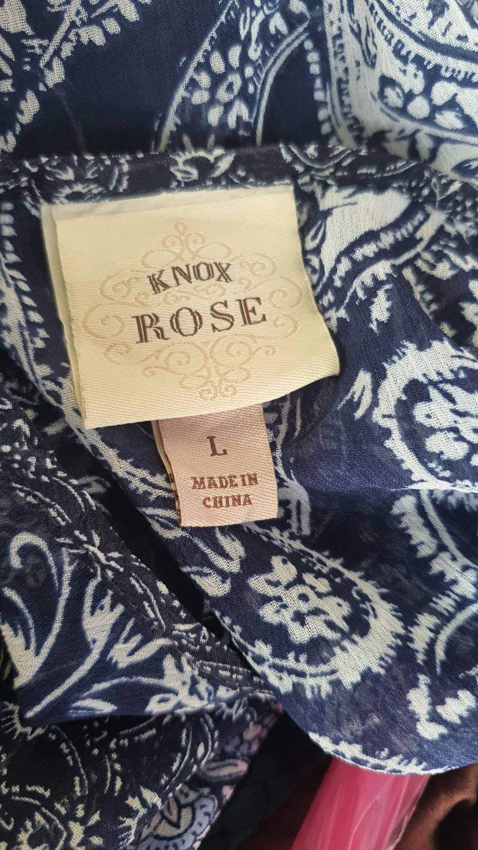 FF0367 เสื้อมือสอง ชีฟอง แบรนด์ KNOX ROSE อก free
